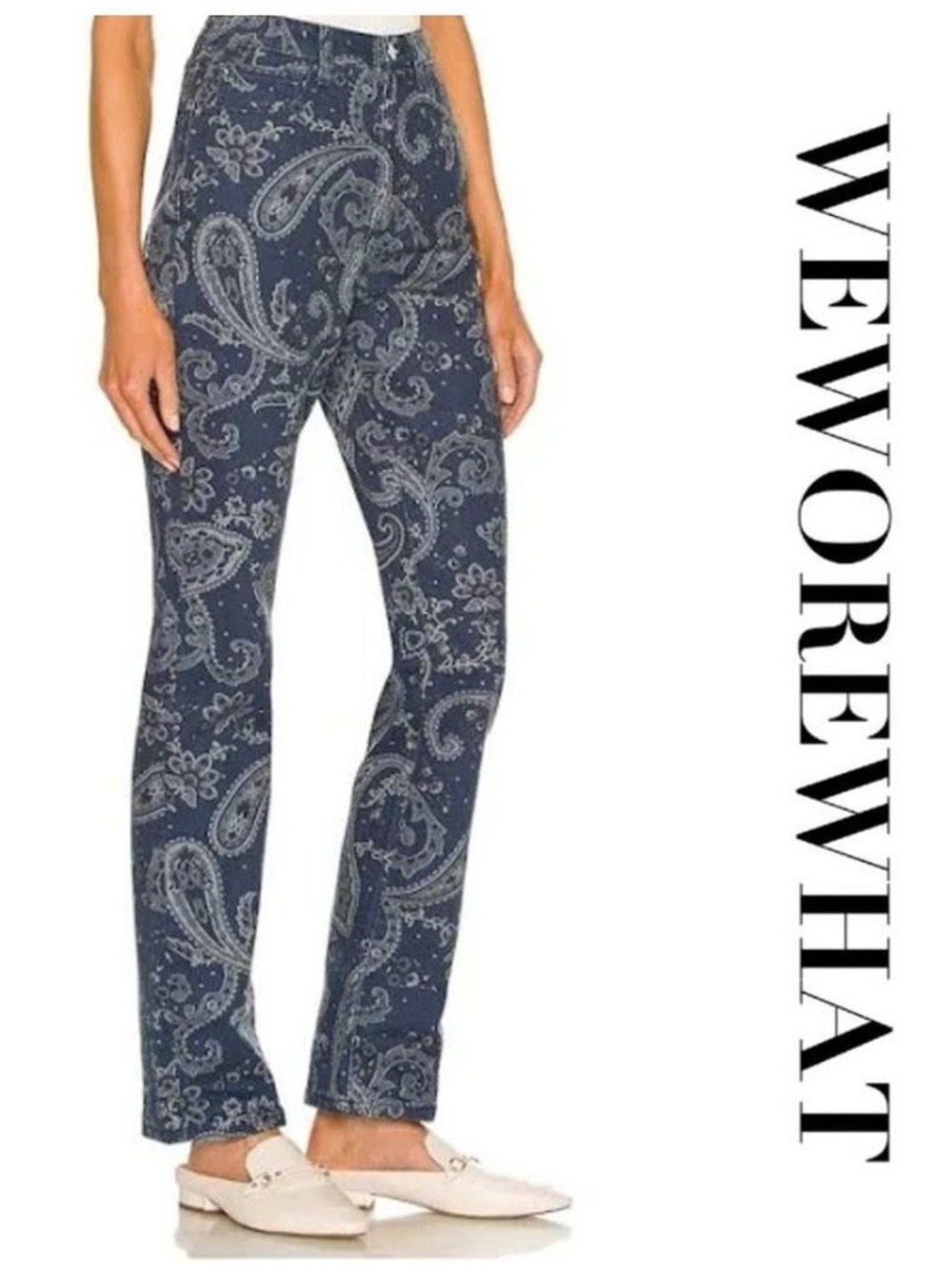 NWT $138 PAISLEY ICON DENIM JEAN Size 24